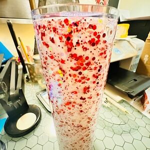 Valentine’s snow globe glitter Tumbler